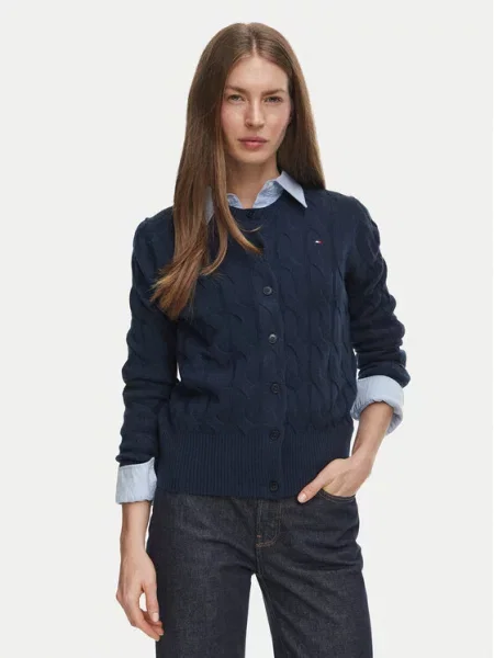 TOMMY HILFIGER Geacă tricotată bleumarin