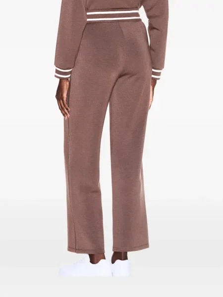 Pantaloni Armani Exchange alergare cu autograf maro