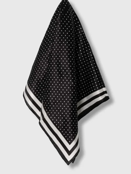 Svilena marama Answear Lab s uzorkom crna
