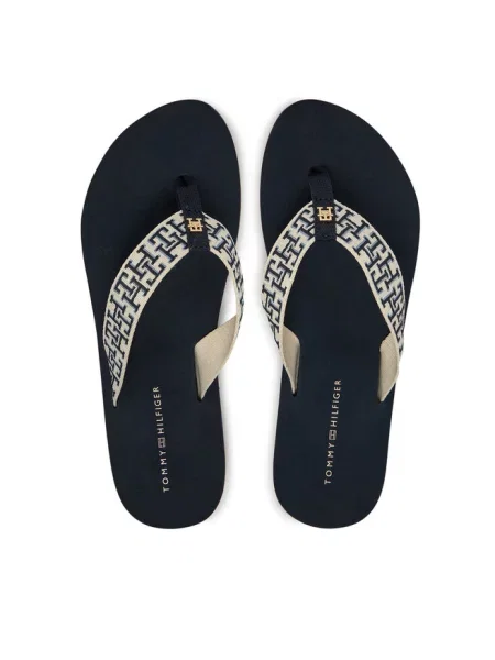 Tommy Hilfiger Japonki Th Corporate Sandal granatowy
