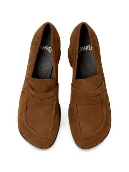 Pantofi loafer Camper din nubuc maro