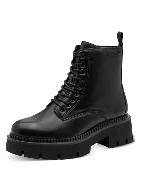 Tamaris Cizme cu șireturi negru