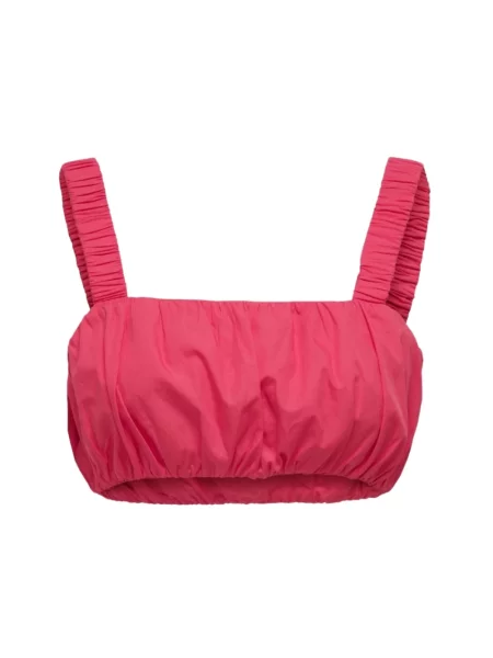 Krótki top Only na ramiączkach różowy