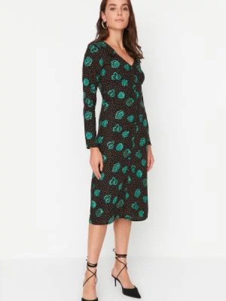 Rochie tip cămașă Trendyol țesută negru