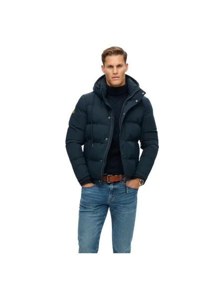 Kurtka puchowa Superdry niebieska