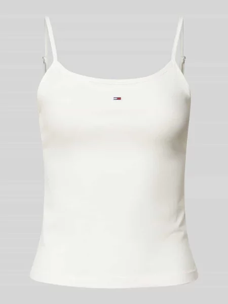 Top Tommy Jeans na ramiączkach biały