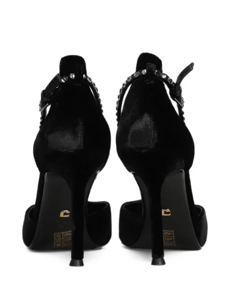 Pantofi cu toc Lola Cruz de catifea negru