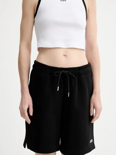 Gestuz szorty gładkie high waist czarny