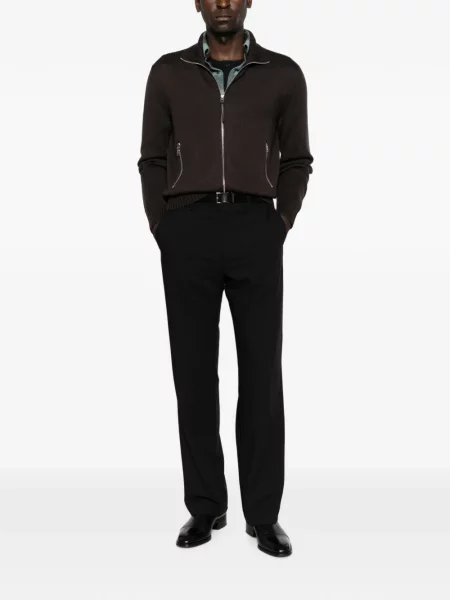 Cardigan Tom Ford din piele maro