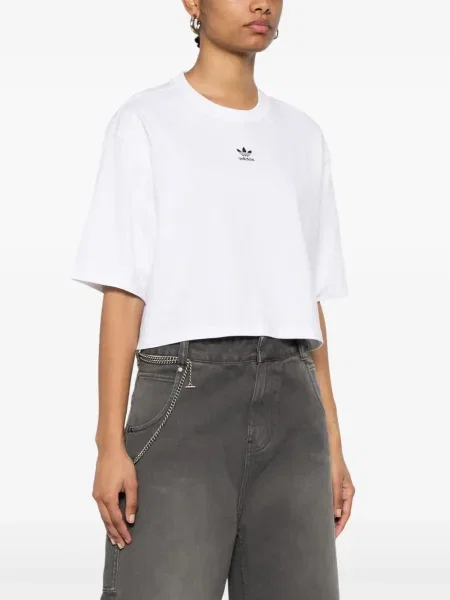 Cropp tricou Adidas cu dungi de costum alb