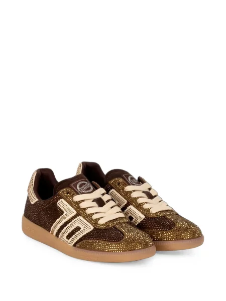 Stras sneakerși Back 70 maro