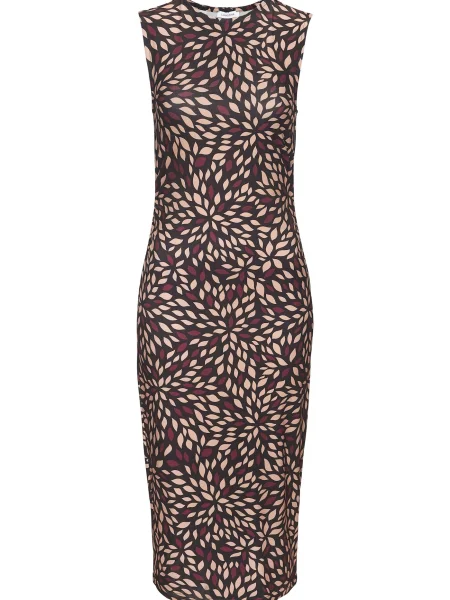 LASCANA Rochie bej / roșu vin negru