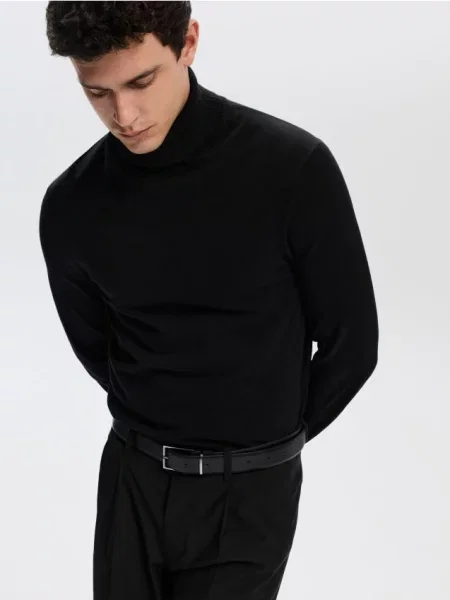 Ремень Reserved с ремешками черный