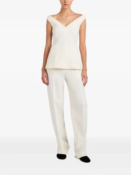 Pantaloni Proenza Schouler alb