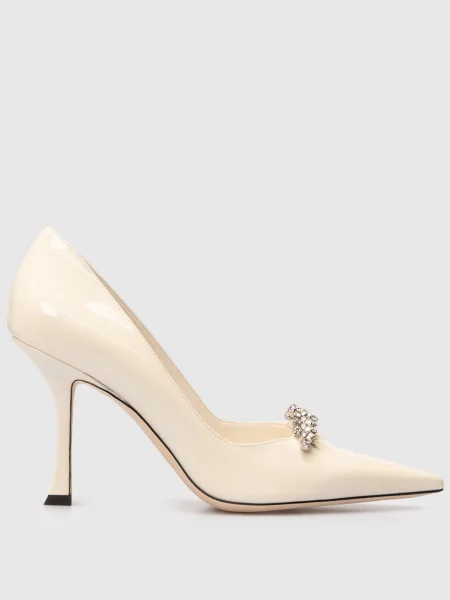 Кожаные лаковые туфли Jimmy Choo белые