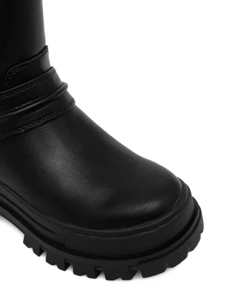 Botine Buffalo cu cataramă negru