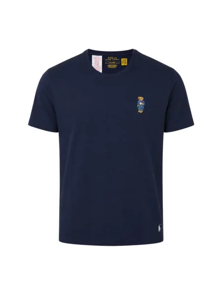 Dzianinowa koszulka polo Polo Ralph Lauren niebieska