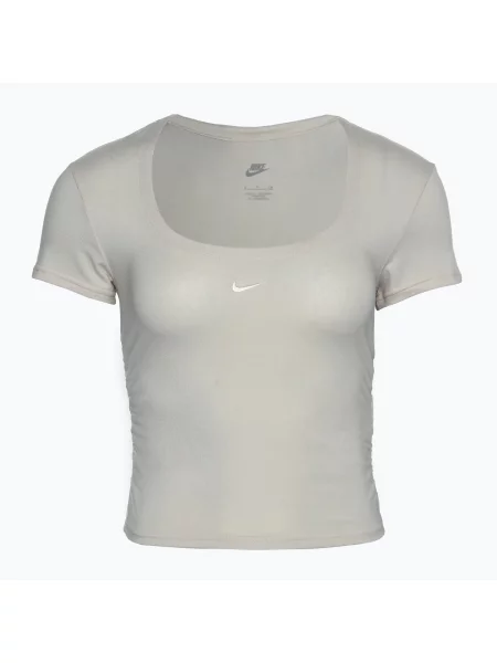Női Nike Sportswear Chill Knit light orewood barna/vitorla póló Sportswear Chill Knit bézs