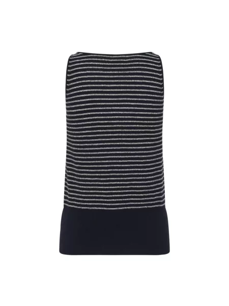 Dzianinowy top Inwear bez rękawów biały