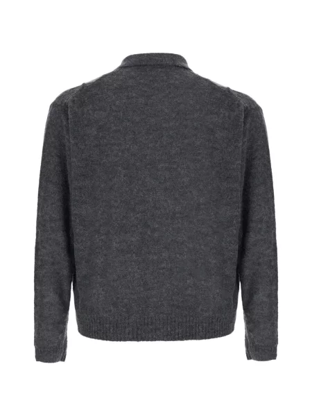 Gulerat cardigan Coor cu model argyle gri