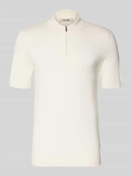 Koszulka polo o kroju regular fit z mieszanka model WYLER' Only & Sons biała