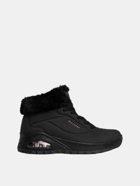 Кожаные ботинки Skechers черные