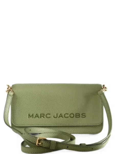 Colier Marc Jacobs din piele cu autograf verde