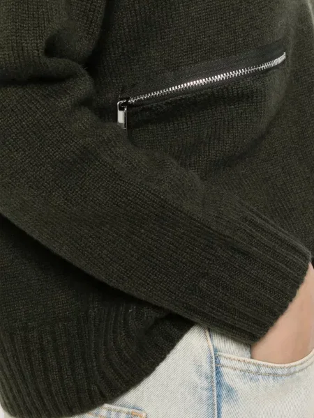 Pulover Ba&sh din cașmir verde