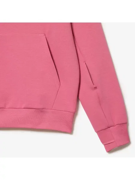 Lacoste Bluza Z Okrągłym Dekoltem I Kieszenią Kangurkową Z Mieszanki Bawełny różowa