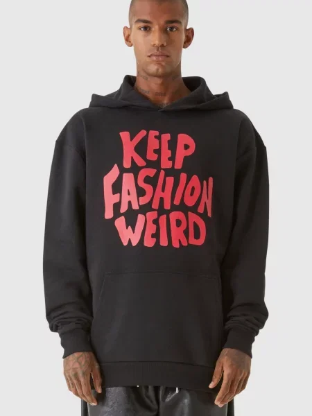 SENSE Tréning póló Keep Fashion Weird gránátalma fekete