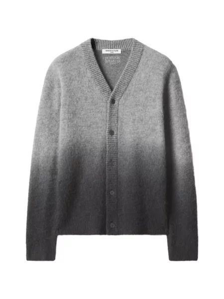 Cardigan Maison Kitsune cu decolteu în V gri