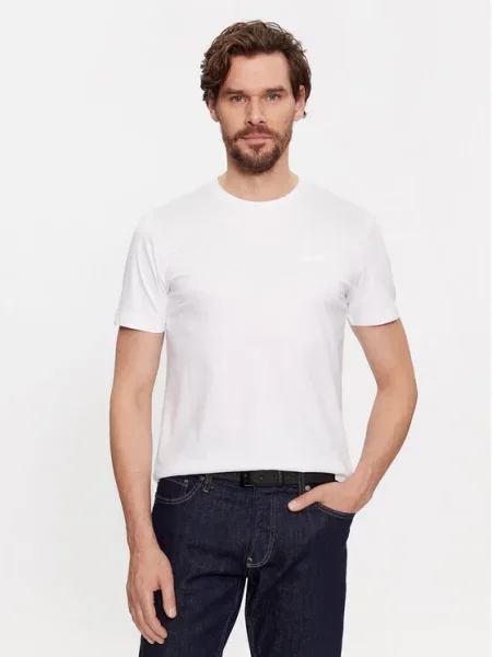 Calvin Klein Tricou Smooth Cotton T-Shirt alb
