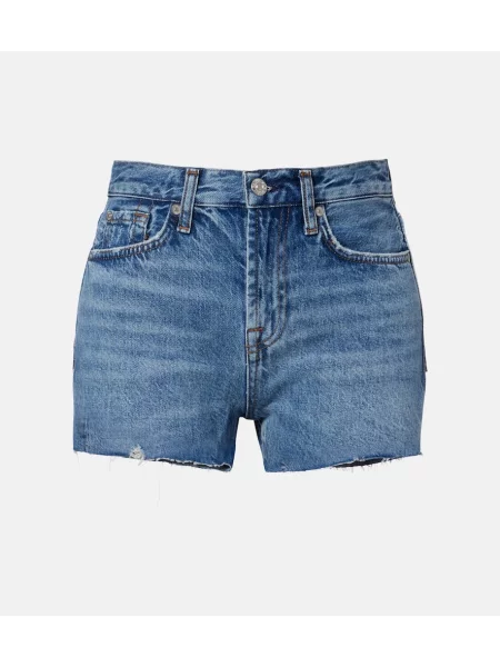 Pantaloni scurți din denim 7 For All Mankind albastru