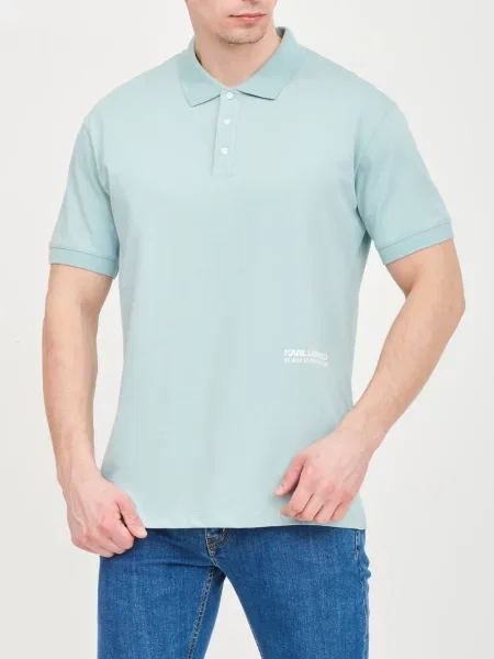 Поло Karl Lagerfeld голубое