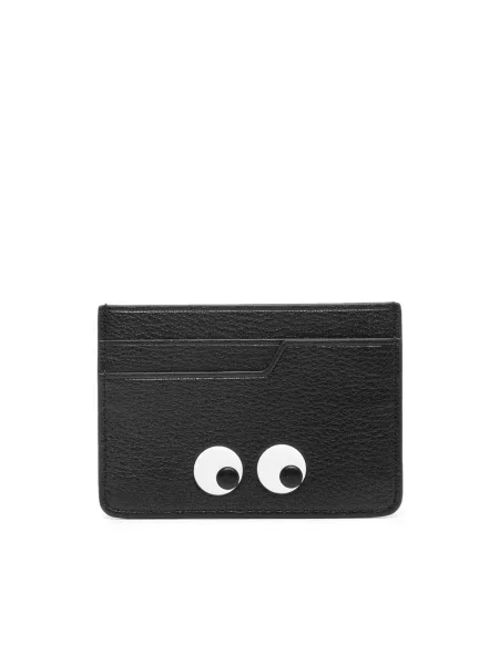 Portfel Anya Hindmarch skórzany czarny