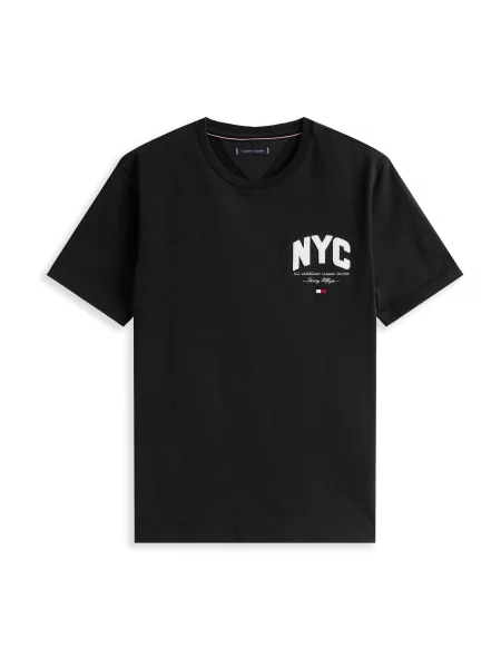 TOMMY HILFIGER Tricou negru alb