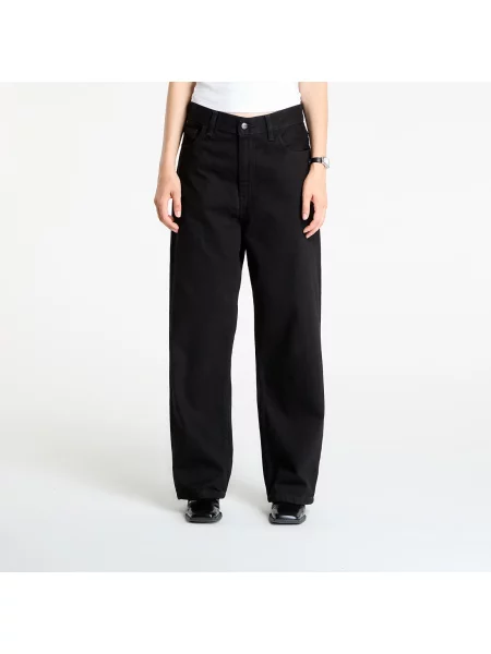 Pantaloni Carhartt WIP W Brandon Pant Black Rinsed L negru