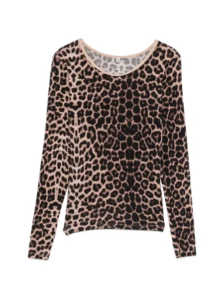 Lung top Baserange cu imagine cu model leopard
