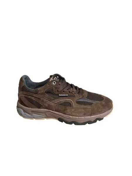 Sneakersy Van Bommel skórzane brązowe