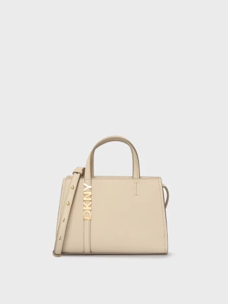 Кожаная сумка Dkny белая