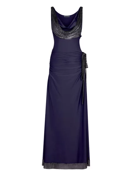 Rochie Rabanne cu paiete de costum albastru