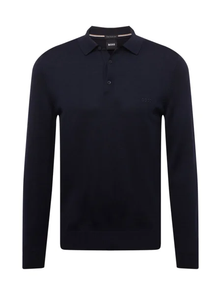 BOSS BLACK de lână polo | regular fit albastru