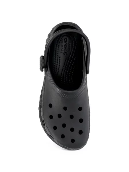 Φλοράλ mules Crocs με πλατφόρμα κλασικό μαύρο