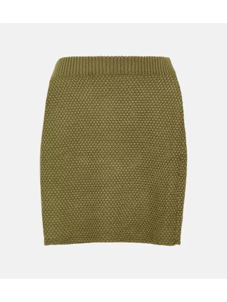 Fustă Bananhot tricotate verde