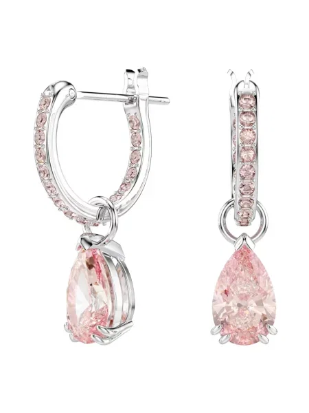 Kolczyki Swarovski różowe