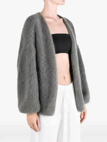 Lung cardigan Casey Casey tricotate chunky verde