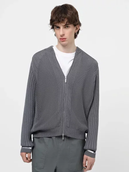 Кофта Armani Exchange вовна/акрил сірий