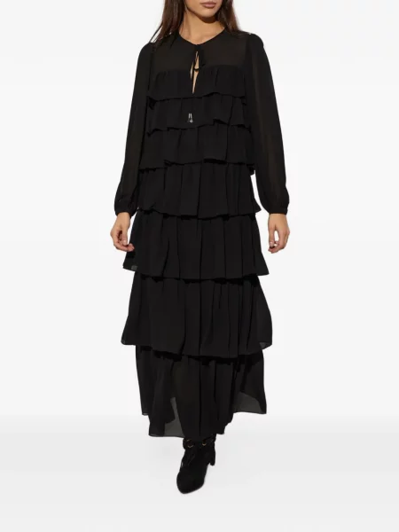 Garnitură de blană mocasini Michael Michael Kors din piele negru