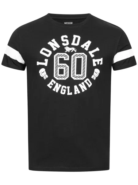 LONSDALE Tricou negru alb