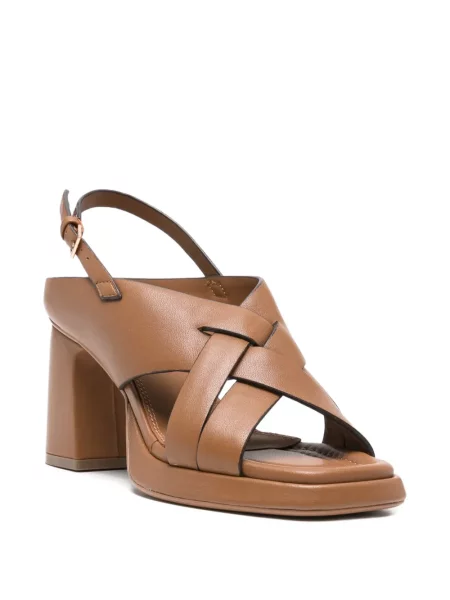 Sandale Bruno Premi slingback cu bretele maro